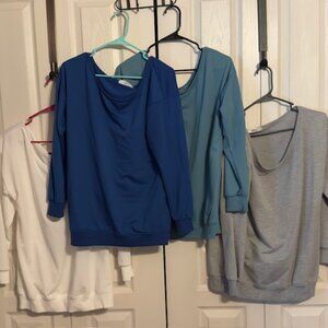(4) Women’s Off Shoulder Casual Long Sleeve Tops - Size Medium
